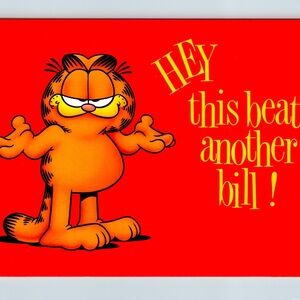 Vintage 1978 4x6 Postcard Garfield Hey This Beats Another Bill Jim Davis Unused